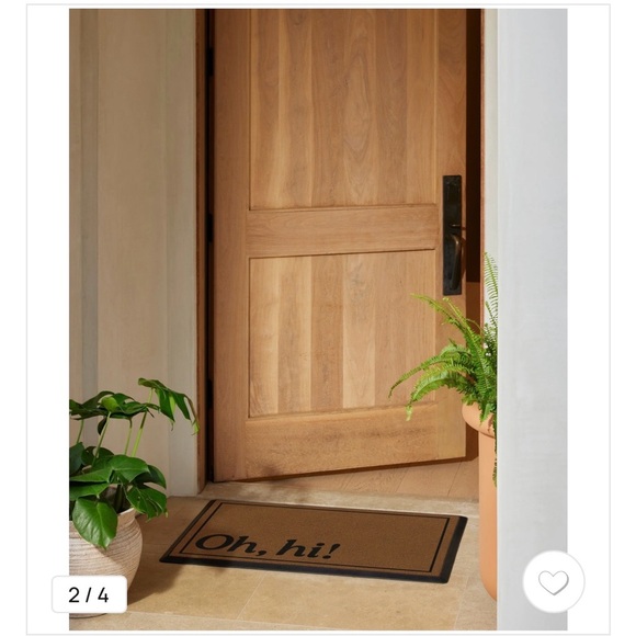 Oh, hi! Brown Welcome Doormat by Ruggable - Picture 2 of 3